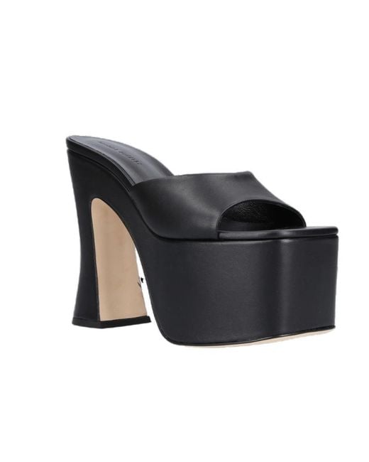 Magda Butrym Blue Square-Headed Muller Shoes