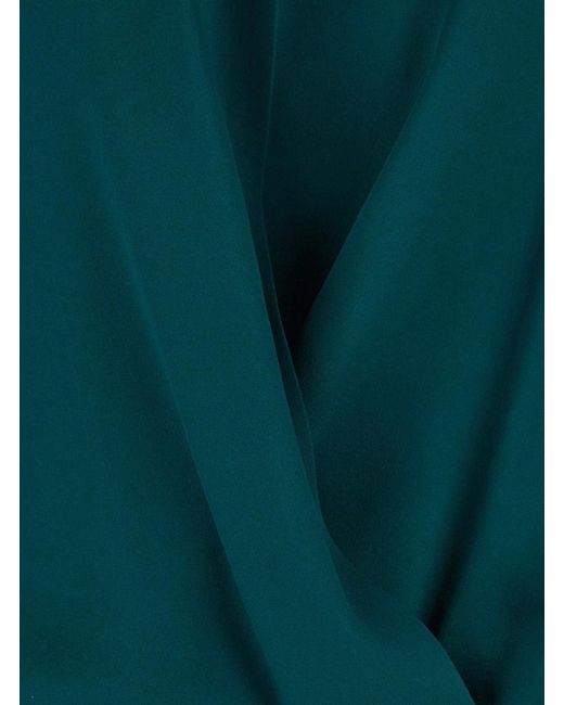Dries Van Noten Green Long Sleeved V-Neck Blouse