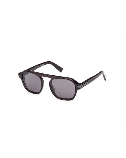 Zegna Multicolor Oval Frame Sunglasses for men