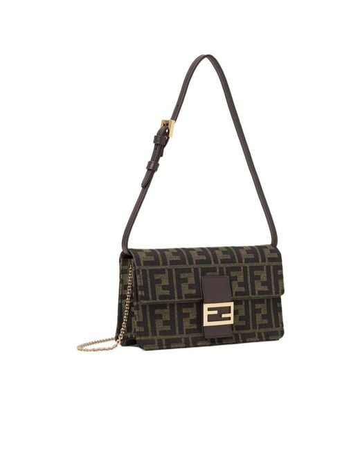 Fendi White Tube Ff-Jacquard Wallet