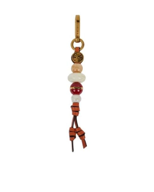 Etro White Charm With Marbles And Pegaso Coin