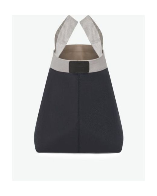 Herve Chapelier Blue Logo Handbag