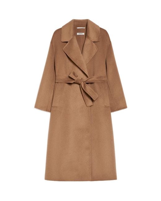 Max Mara Brown 'S Manuele Double-Breasted Coat