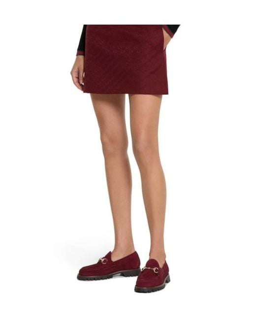 Gucci Red Loafer With Horsebit, Uk