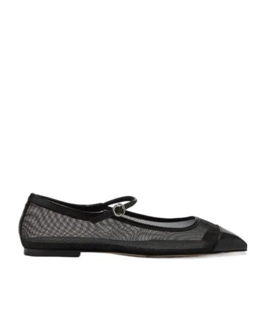 Aeyde Black Uma Mesh Ballet Flats