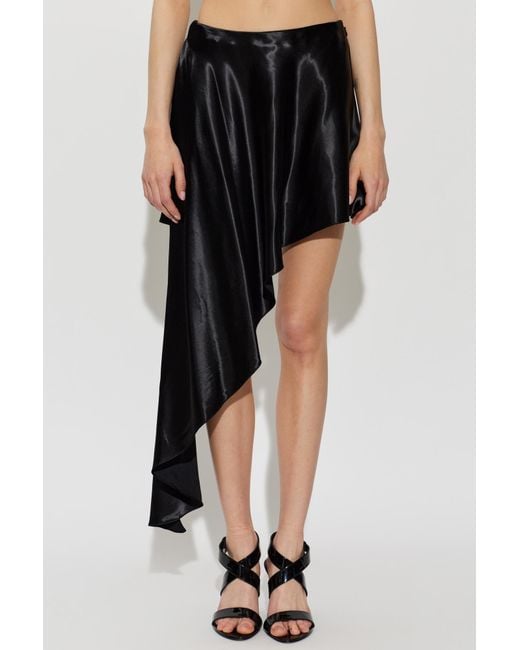 Alaïa Black Alaïa Asymmetric Draped Skirt