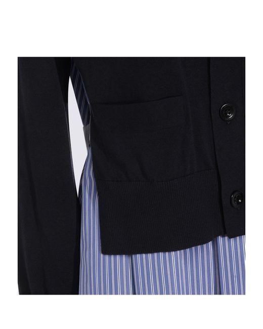Sacai Blue Knitted Jumper