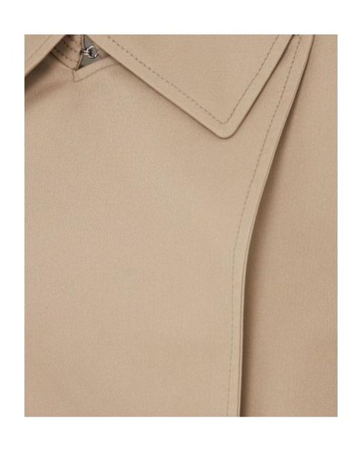 The Attico Natural Cotton Gabardine Belted Trench Coat