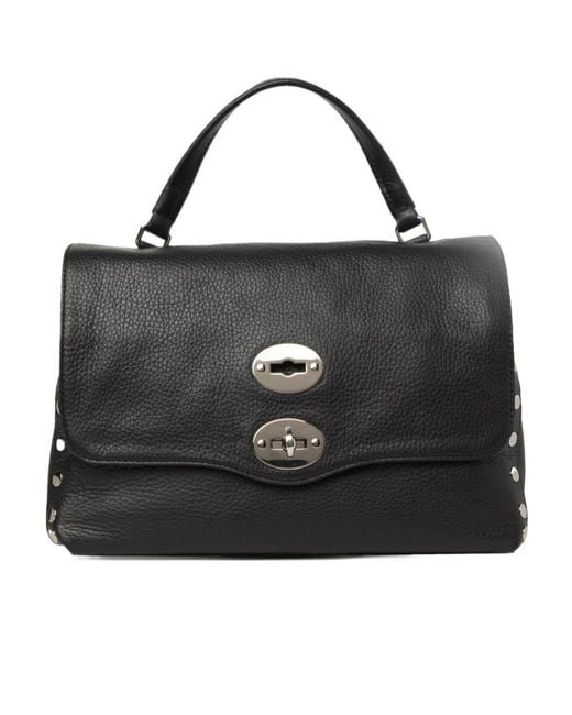 Zanellato Black Postina Twist-Lock Top Handle Bag
