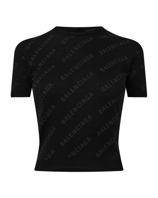 Balenciaga Black Knitted Top