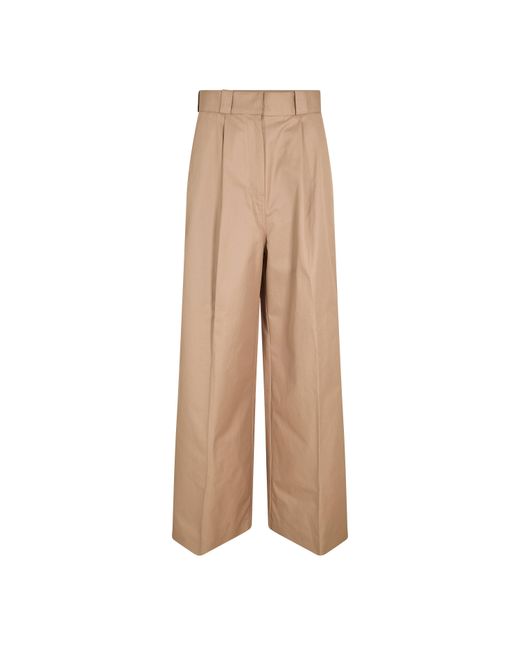 Balenciaga Natural Wide Leg Trousers