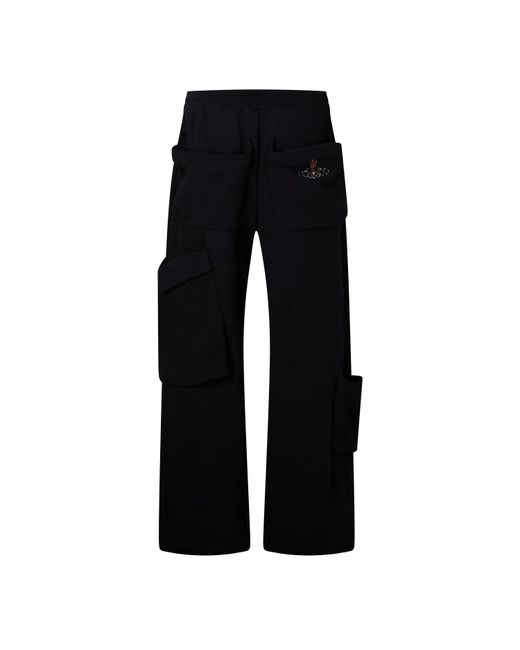 Vivienne Westwood Black Wideleg Cargo Sweatpants for men