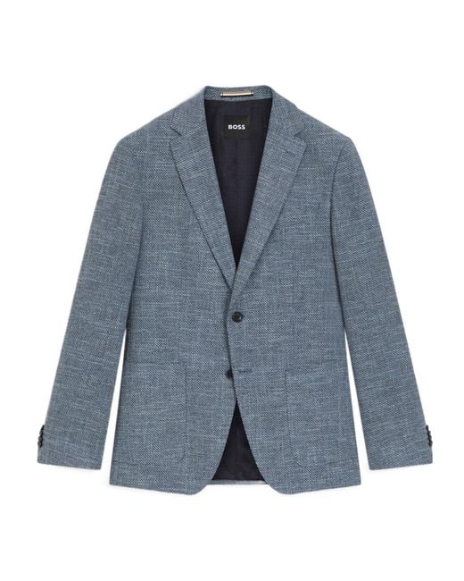 Boss Blue Buttoned Blazer for men