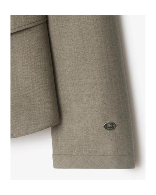 Burberry Green Wool Tailored Jacket