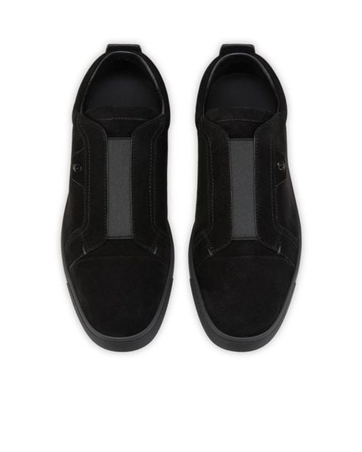 Christian Louboutin Black St Louis Suede Trainers for men