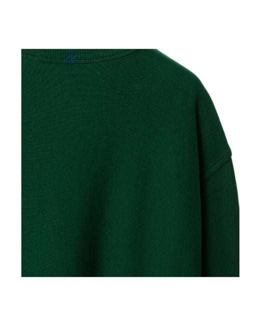 Burberry Green Ekd Logo-Patch Crewneck Sweatshirt for men
