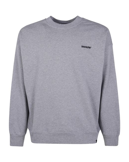 Barrow Gray Logo-Print Sweatshirt for men