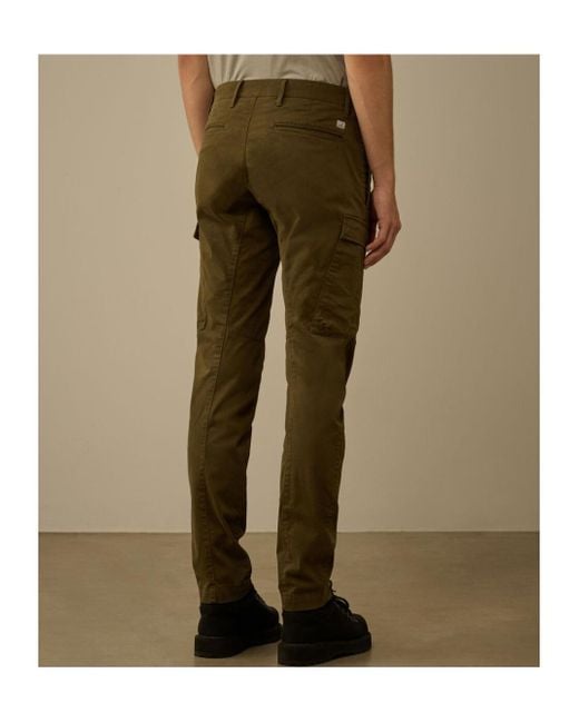 C P Company Green Cargo Pocket-Detail Trousers for men