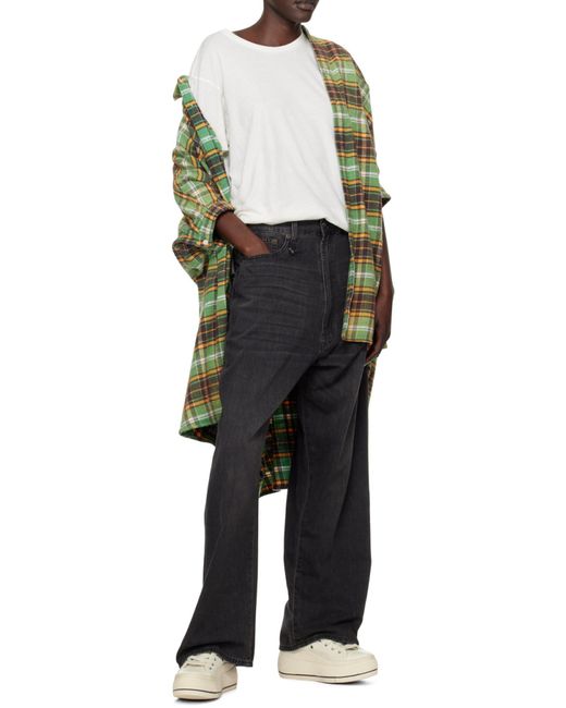 R13 Black Wide-Legged Jeans