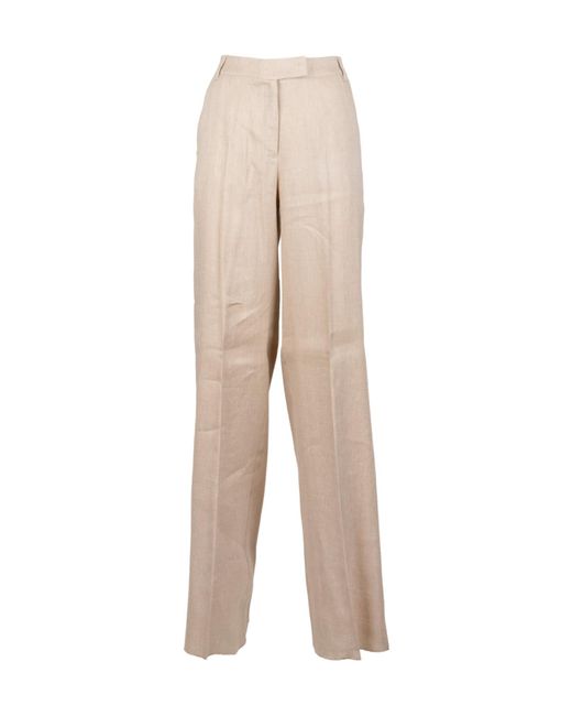 Marella Natural Wide-Leg Casual Pants