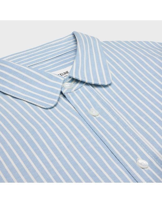 Céline Blue Cropped Shirt