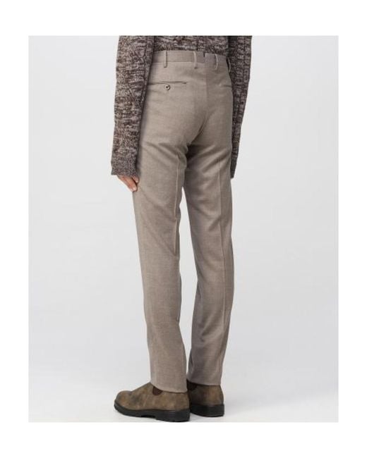 PT01 Gray Pt Torino Straight Leg Tailored Trousers for men