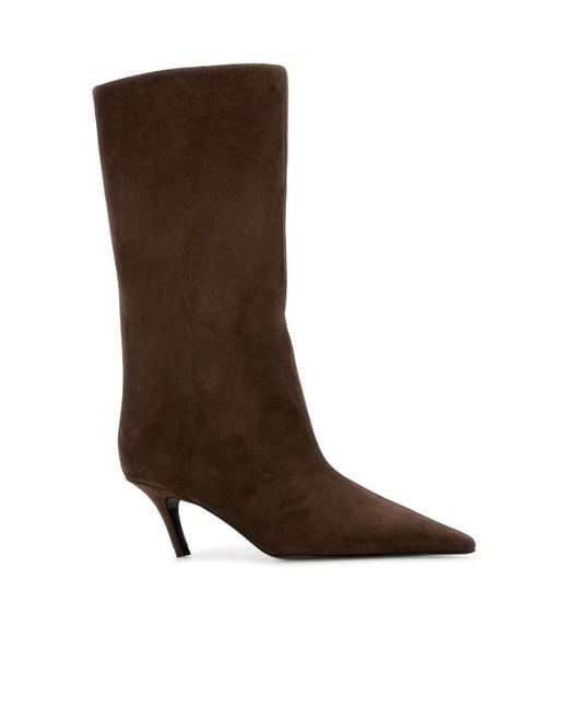 AMINA MUADDI Brown Suede Fiona Boots