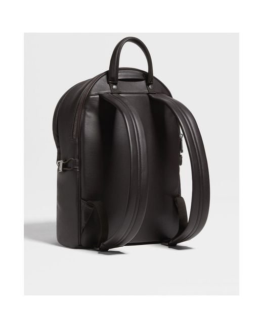 Zegna Black Logo Lettering Secondskin Backpack for men