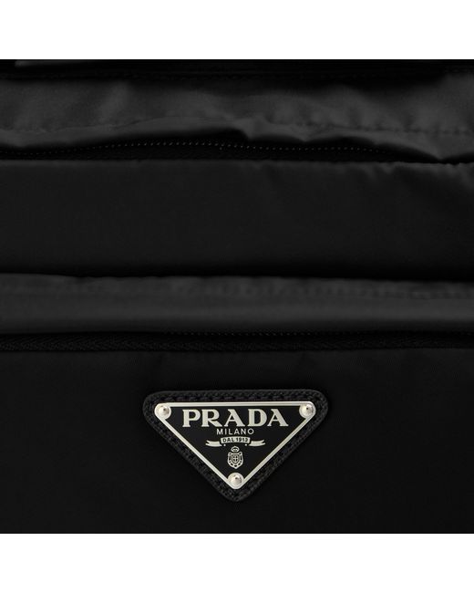 Prada Black Triangular Logo Backpack for men