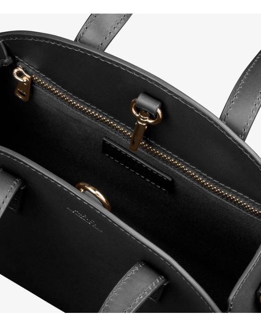 A.P.C. Black Demi-Lune Logo Stamp Small Tote Bag
