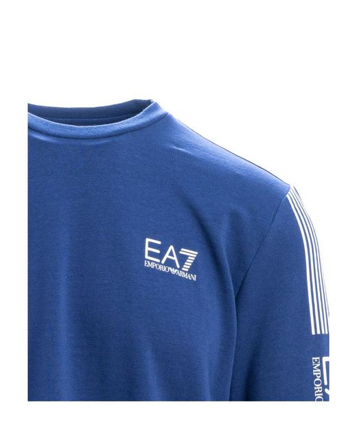 EA7 Blue Logo Sweater for men
