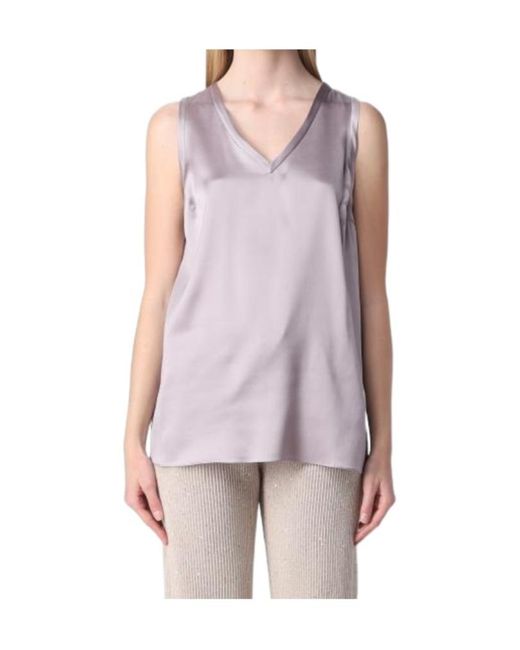 Brunello Cucinelli Purple Logo Vest