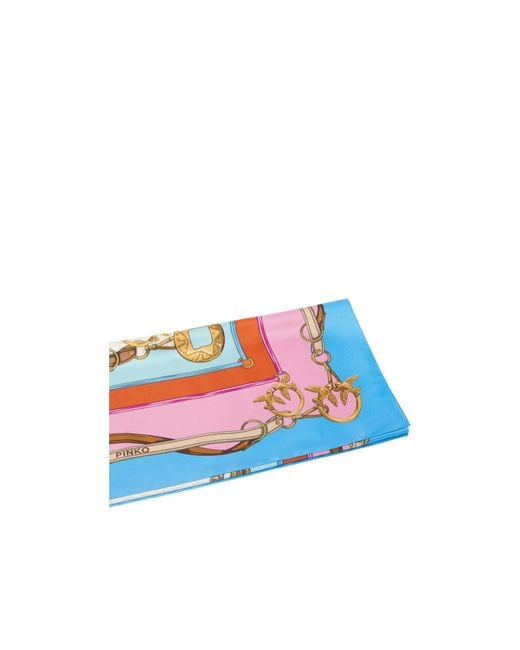 Pinko White Limbo Graphic Printed Scarf