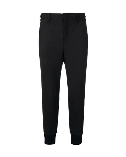 Neil Barrett Black Logo Casual Pants for men