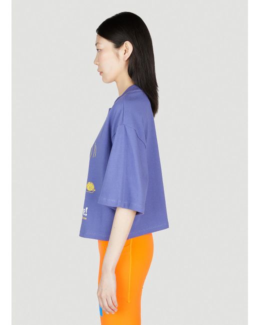 The North Face Blue X Online Ceramics Graphic-Printed Cropped T-Shirt