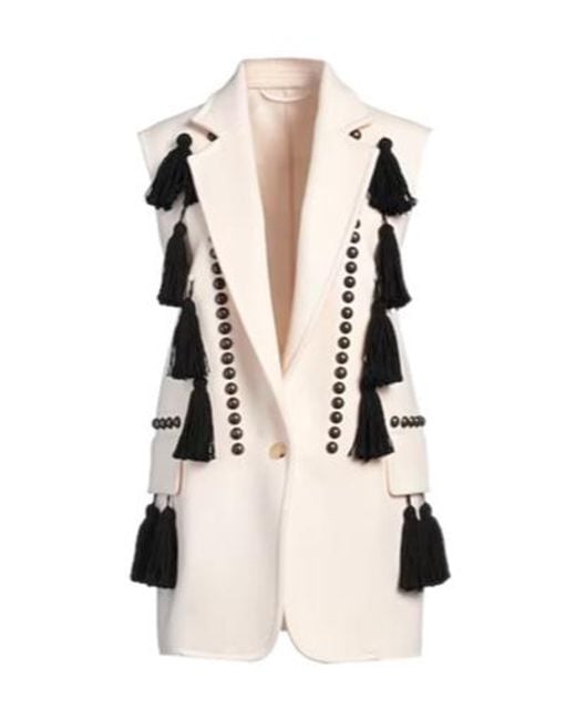 Max Mara Natural Sleeveless Single-Breasted Suit