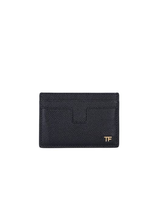 Tom Ford Blue Logo Plaque Card Holder for men