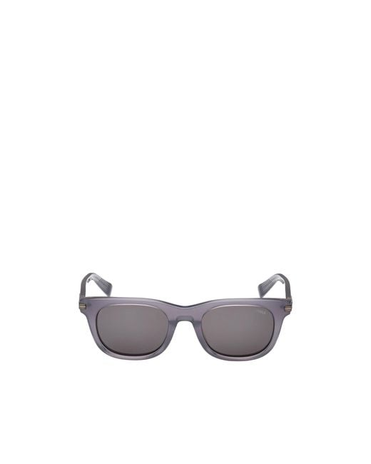 Zegna White Rectangular Frame Sunglasses for men