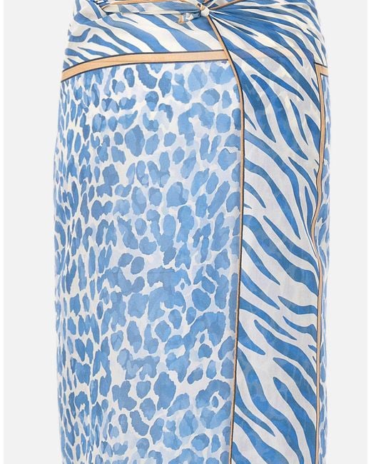Mc2 Saint Barth Blue "Thaiti" Long Sarong
