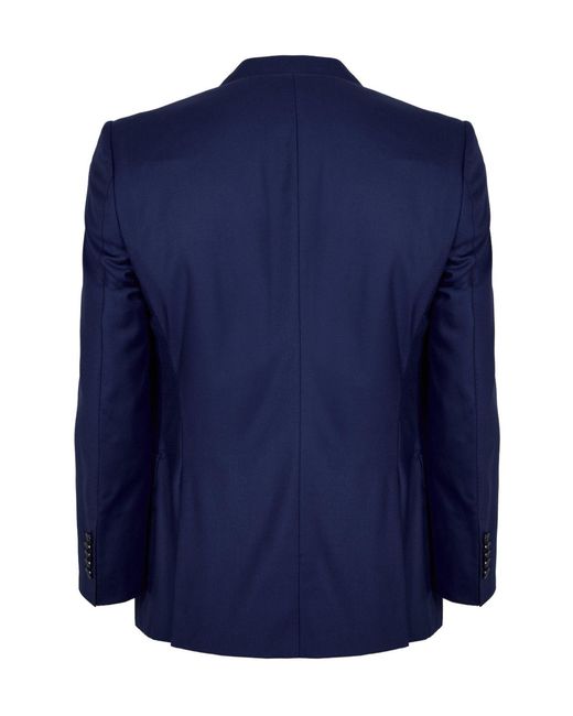 Boss Blue Single-Breasted Business Blazer for men