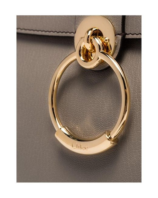 Chloé Gray Large Tess Hobo Handbag