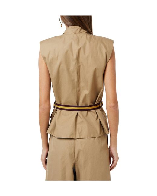 Dries Van Noten Natural Vilian Sleeveless Jacket
