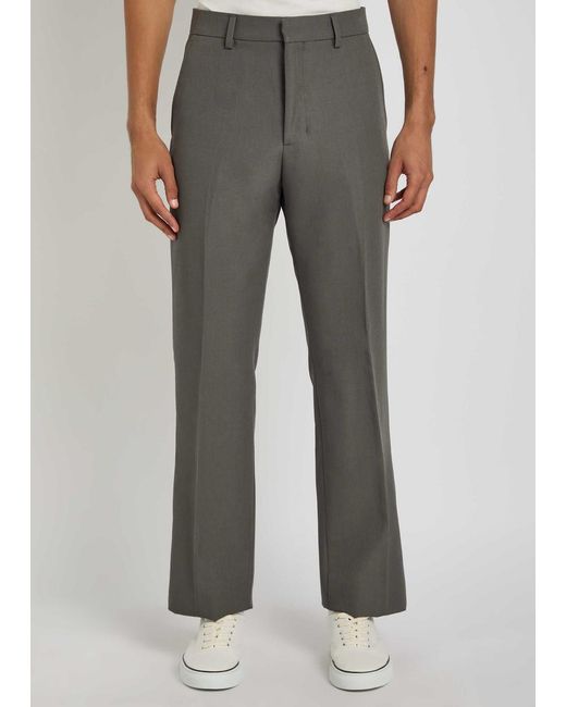 AMI Gray Wool Trousers for men