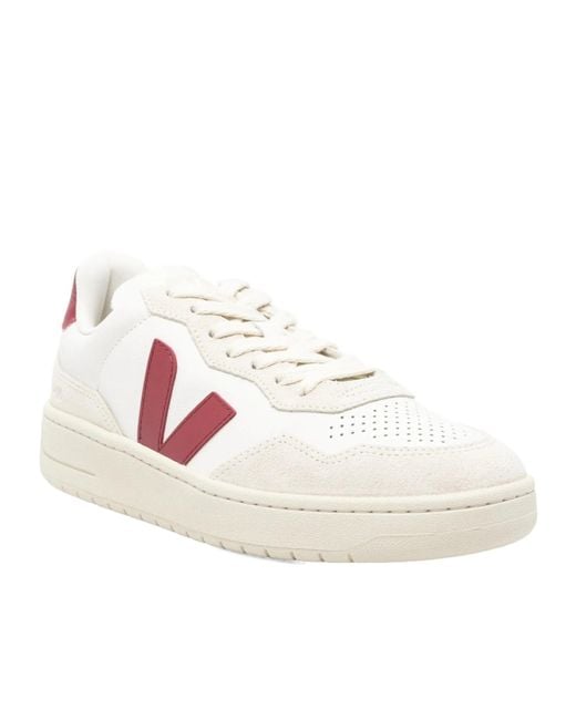 Veja Pink V-90 Leather Sneakers