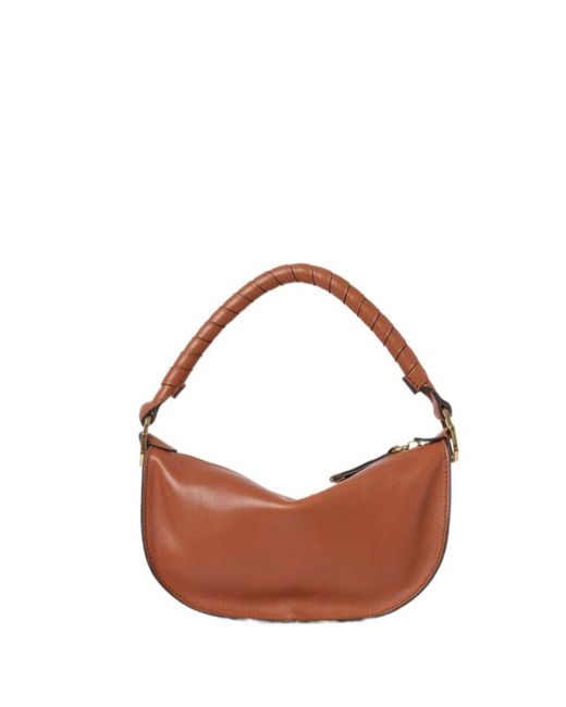 Chloé Brown Mini Marcie Shoulder Bag