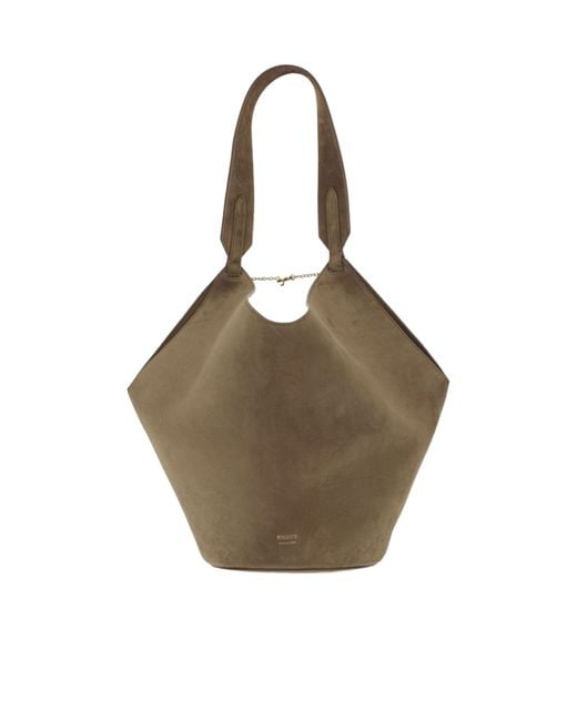 Khaite Metallic Lotus Small Tote Bag