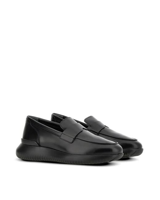 Hogan Black Loafers Interactive³ for men
