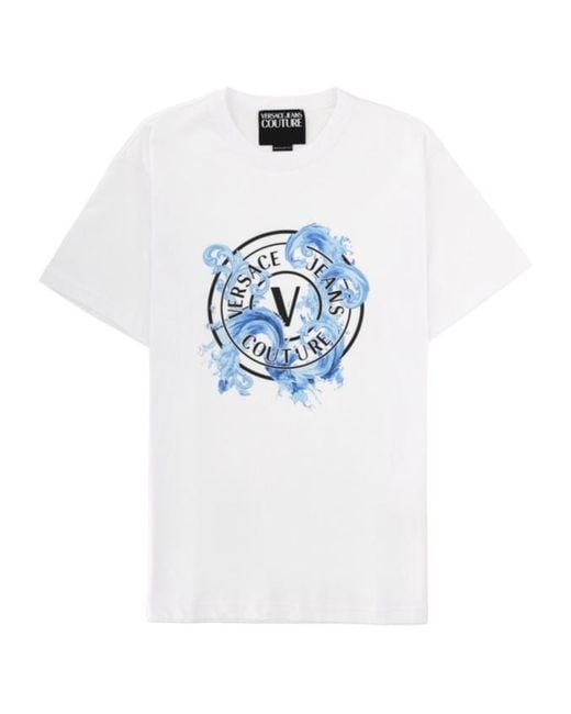 Versace Blue Jeans Couture Logo Print T-Shirt for men