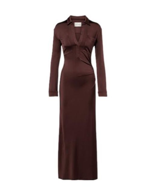 TOVE Purple Iana Jersey Shirt Dress
