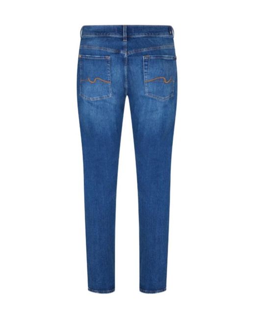 7 For All Mankind Blue Belt Loops Jeans for men
